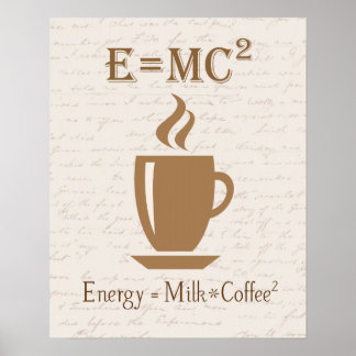 Póster Energía Es Igual A Poster De Café Relativo A Tiemp