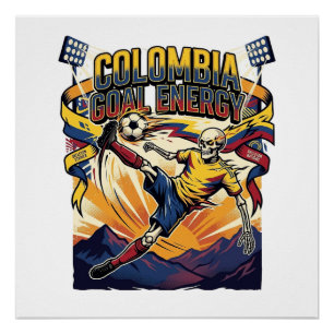 Póster Energía Meta Colombia Esqueleto Delantero Naciones