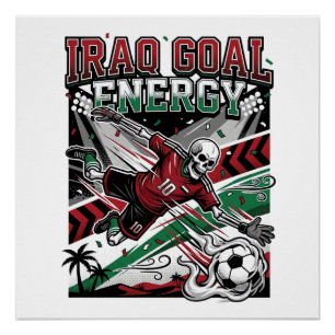 Póster Energía Meta Irak Esquema Delantero Naciones Negri