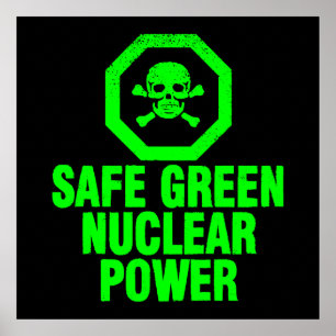 Póster Energía nuclear verde segura