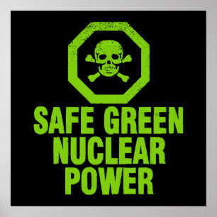 Póster Energía nuclear verde segura