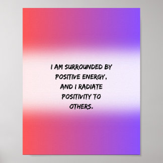 Póster energía positiva - Cita motivacional