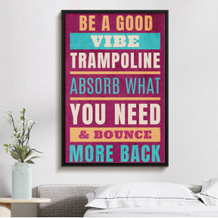 Póster Energía positiva de rebote, hermoso inspirador