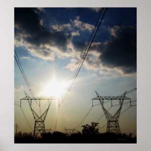 Póster "Energía solar. Corriente eléctrica. "