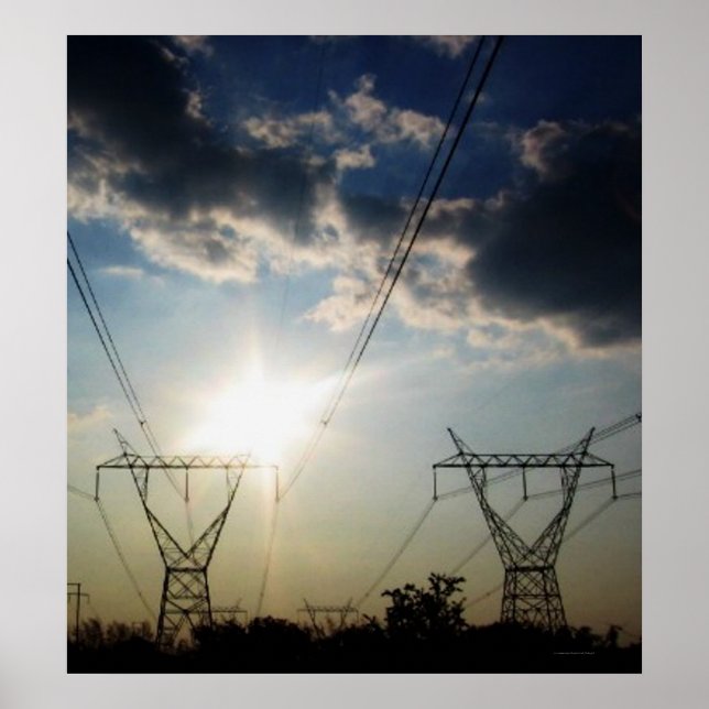 Póster "Energía solar. Energía eléctrica". (Frente)