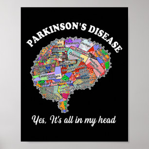 Póster Enfermedad de Parkinsons, sí, es todo en el cerebr