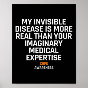 Póster Enfermedad Invisible Rsd Crps Conciencia 1