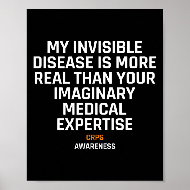 Póster Enfermedad Invisible Rsd Crps Conciencia 1 (Frente)
