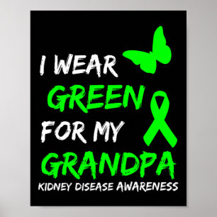 Póster Enfermedad Que Uso Verde Para Mi Cinta De Abuelo 1