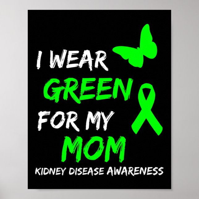 Póster Enfermedad Que Uso Verde Para Mi Cinta De Mamá (Frente)