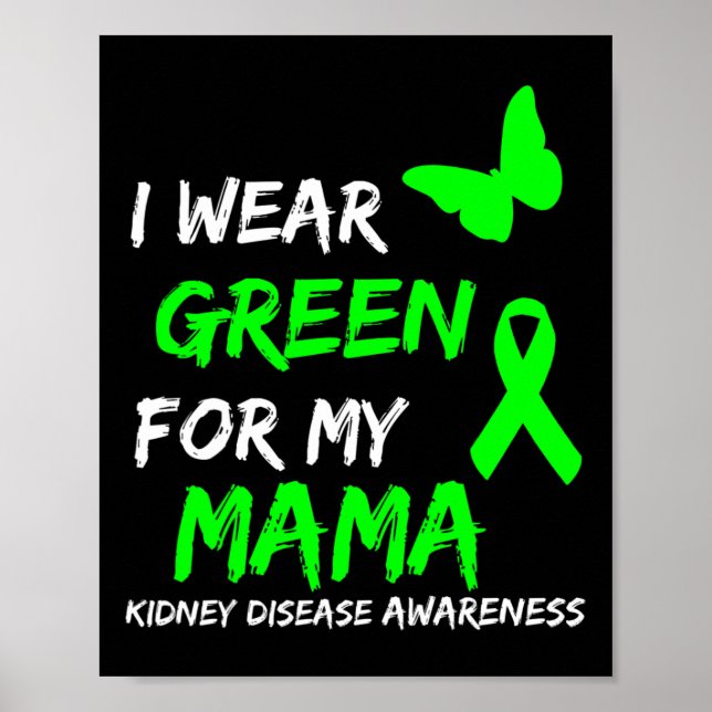 Póster Enfermedad Que Uso Verde Para Mi Mamá Cinta (Frente)