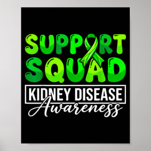 Póster enfermedad renal conciencia apoyo escuadrón enferm