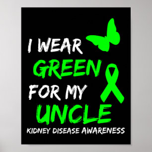 Póster Enfermedad Renal Que Uso Verde Para Mi Tío Cinta 2