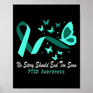 Póster Enfermedad Renal Sensibilización al Ptsd Mariposas