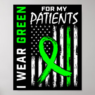 Póster Enfermedad Renal Verde Para Mis Pacientes Awarene