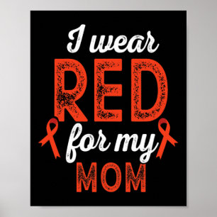 Póster Enfermedad Vestida De Rojo Para Mamá - Mamá Guerre