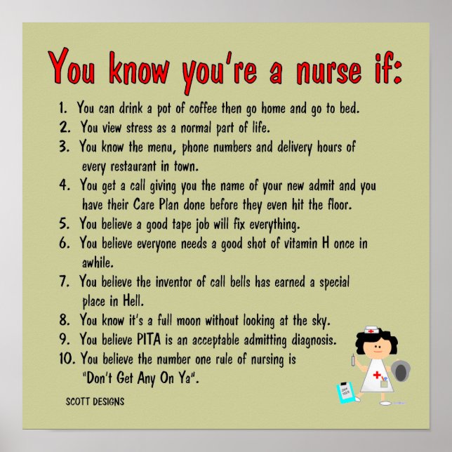 Póster Enfermera 2 Poster (Frente)