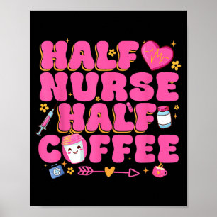 Póster Enfermera a medias Enfermera de café 