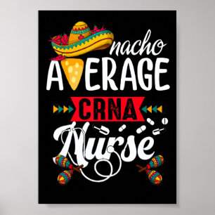 Póster Enfermera Anestesista Certificada Promedio Cin