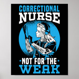 Póster Enfermera Correccional No Para Las Correcciones Dé