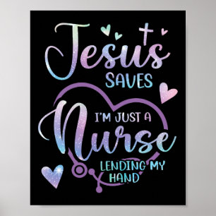 Póster Enfermera cristiana Jesús