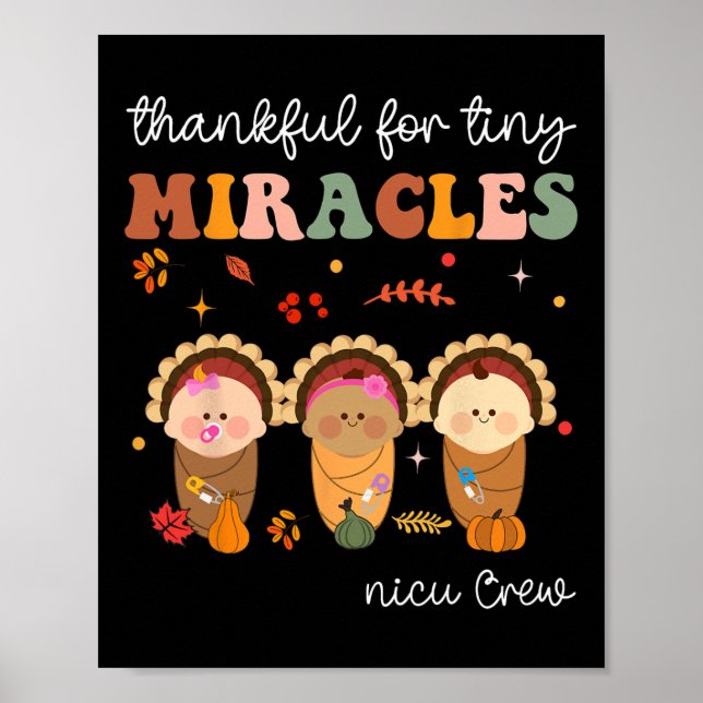 Póster Enfermera De Acción De Gracias Nicu Crwe Fall Agra (Frente)