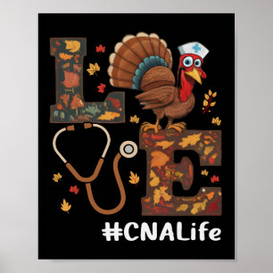 Póster Enfermera de amor Acción de Gracias Enfermería Cer
