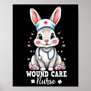 Póster Enfermera De Cuidados De Heridas Con Stethoscope N