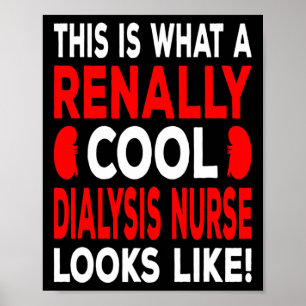 Póster Enfermera De Diálisis De Guay Y Técnico De Diálisi
