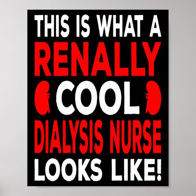 Póster Enfermera De Diálisis De Guay Y Técnico De Diálisi (Frente)
