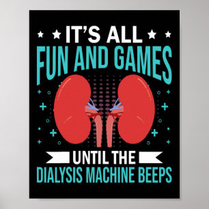 Póster Enfermera de diálisis renal