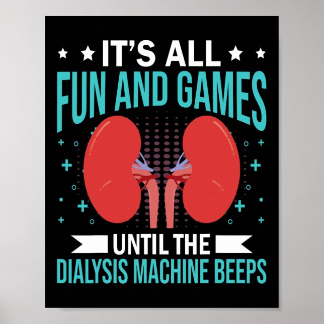 Póster Enfermera de diálisis renal (Frente)