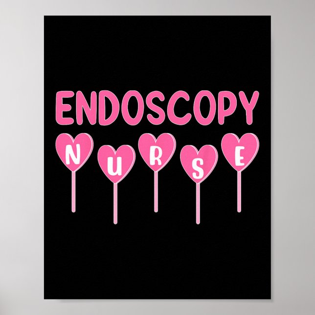 Póster Enfermera de Endoscopia Corazones Caramelo San Val (Frente)