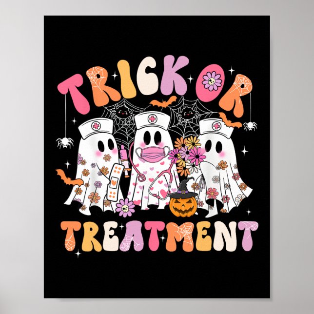 Póster Enfermera De Fantasma Trick O Treatment Cstule De  (Frente)