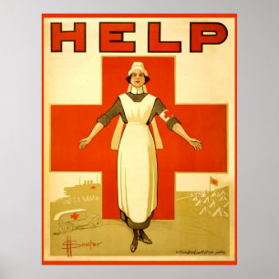 Póster Enfermera de la Cruz Roja Poster de la Primera Gue