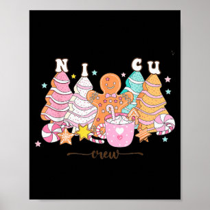 Póster Enfermera de Nicu Navidad Pan de Jengibre Unidad d