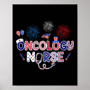 Póster Enfermera De Oncología 4 De Julio Enfermería Estad