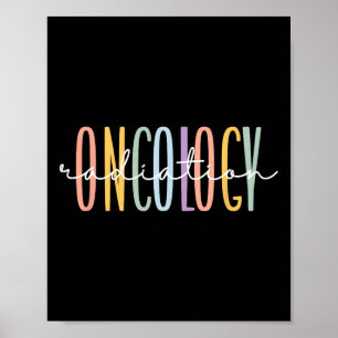 Póster Enfermera de oncología de radiación de arcoiris