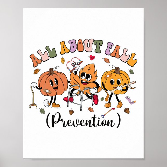 Póster Enfermera de otoño de Acción de Gracias de Prevenc (Frente)