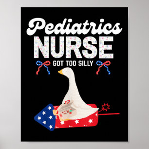 Póster Enfermera De Pediatría Se Tonto, 4 De Julio, Patri