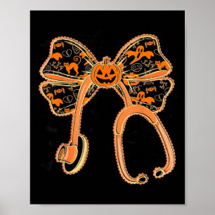 Póster Enfermera de Stethoscope Enfermera de Halloween En