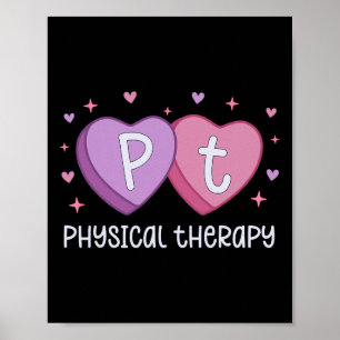 Póster Enfermera de Terapia Física San Valentín Caramelo