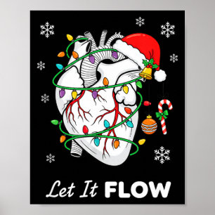 Póster Enfermera deja que fluya Anatomía Corazón Cardiaco