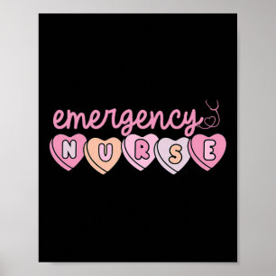 Póster Enfermera del Departamento de Emergencias Corazone
