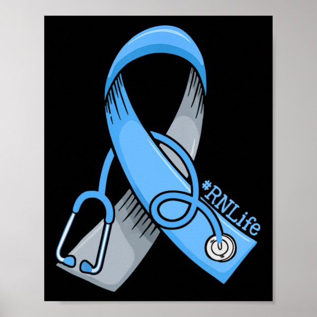 Póster Enfermera Diabetes Conciencia Enfermería de cinta  (Frente)