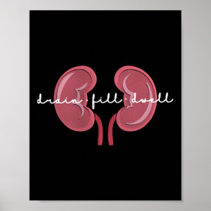 Póster Enfermera diálisis Enfermedad renal Enfermería div