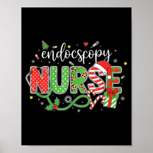 Póster Enfermera Enfermera de endoscopia Navidad Vacacion
