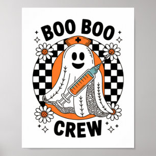 Póster Enfermera espumosa Halloween Curte Ghost Boo Boo C