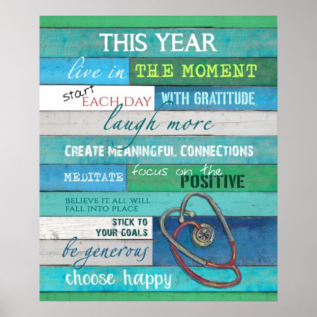 Póster Enfermera este año Motivación y Inspirador (Frente)