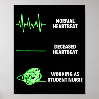 Póster Enfermera Estudiante Divertida Enfermera Estudiant